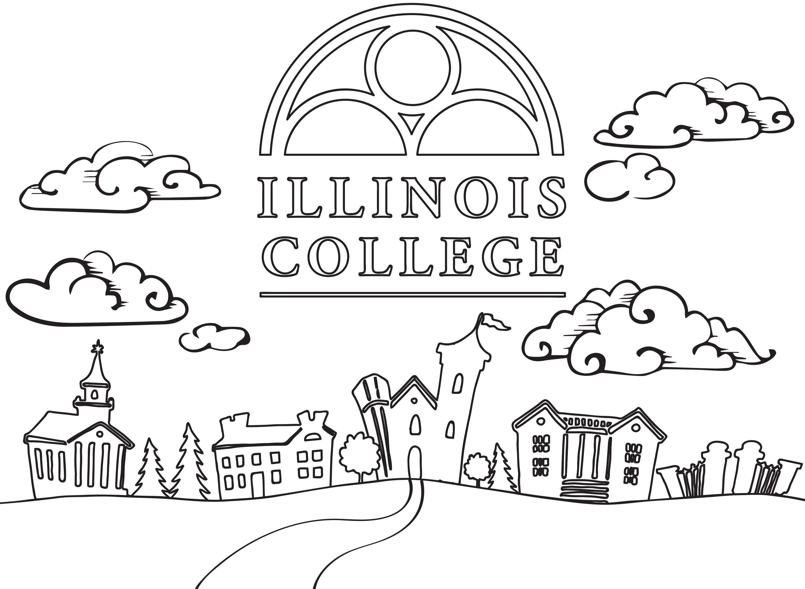 campus coloring page