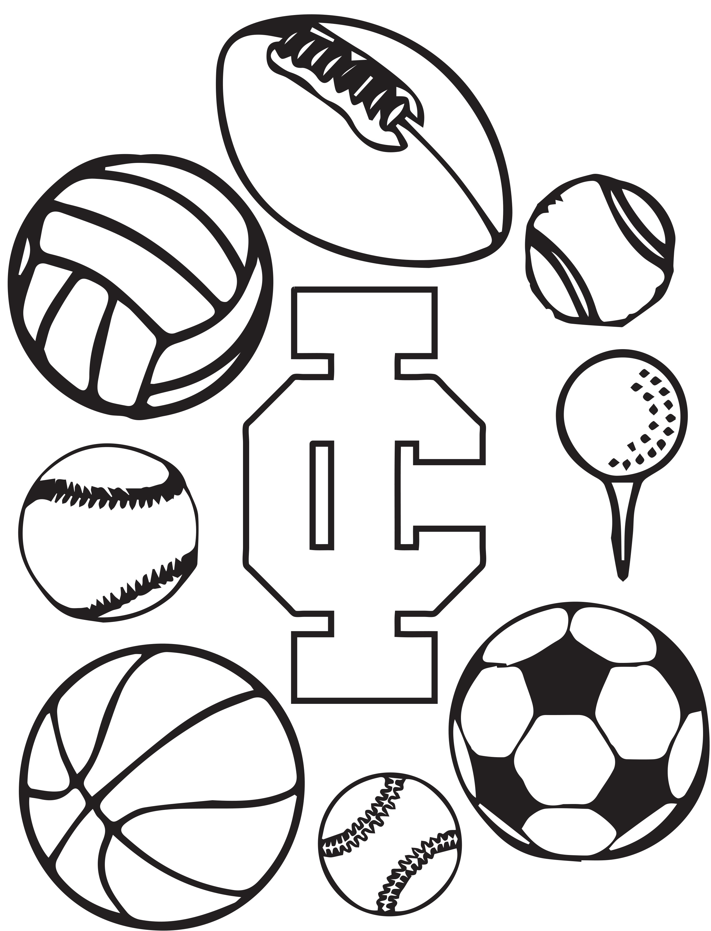 sports coloring page