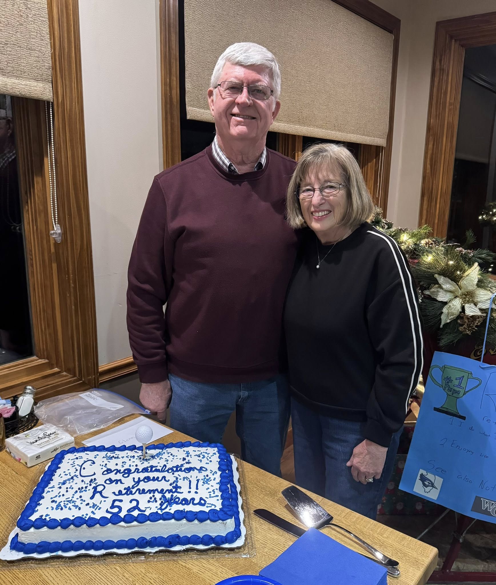 Glen and Vey Vortman at Glen's retirement party