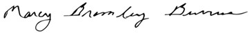 Marcy Burrus signature
