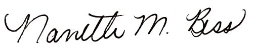 Nanette Bess signature