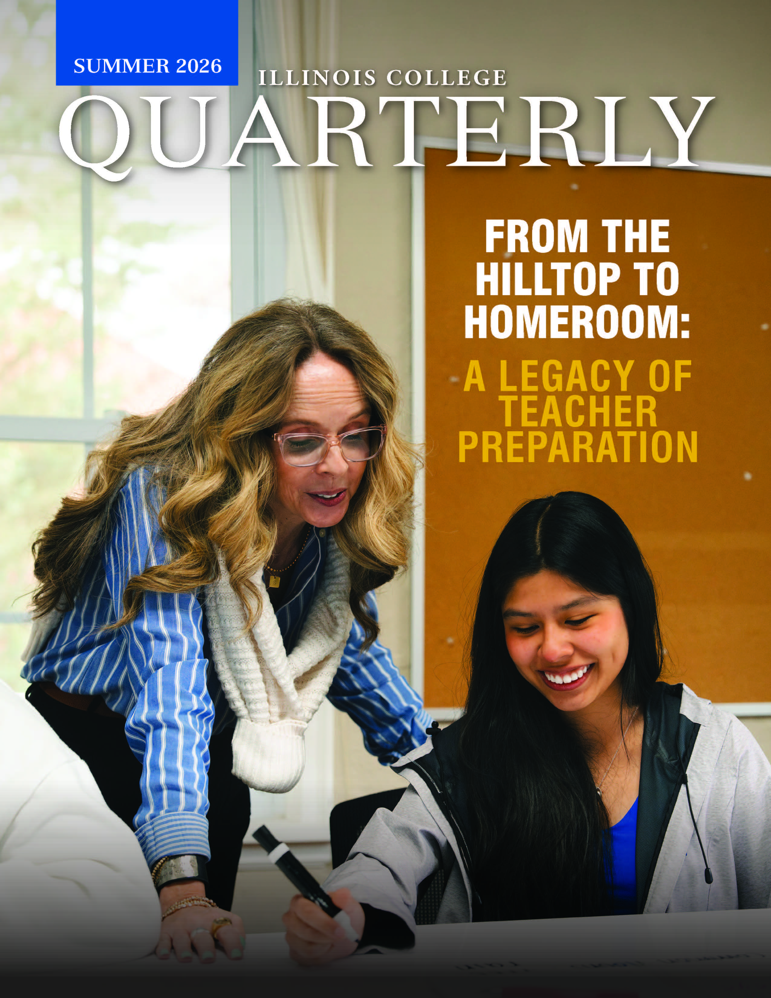 Alejandra Martinez ’28 and Assistant Professor of Education Suzanne Kell