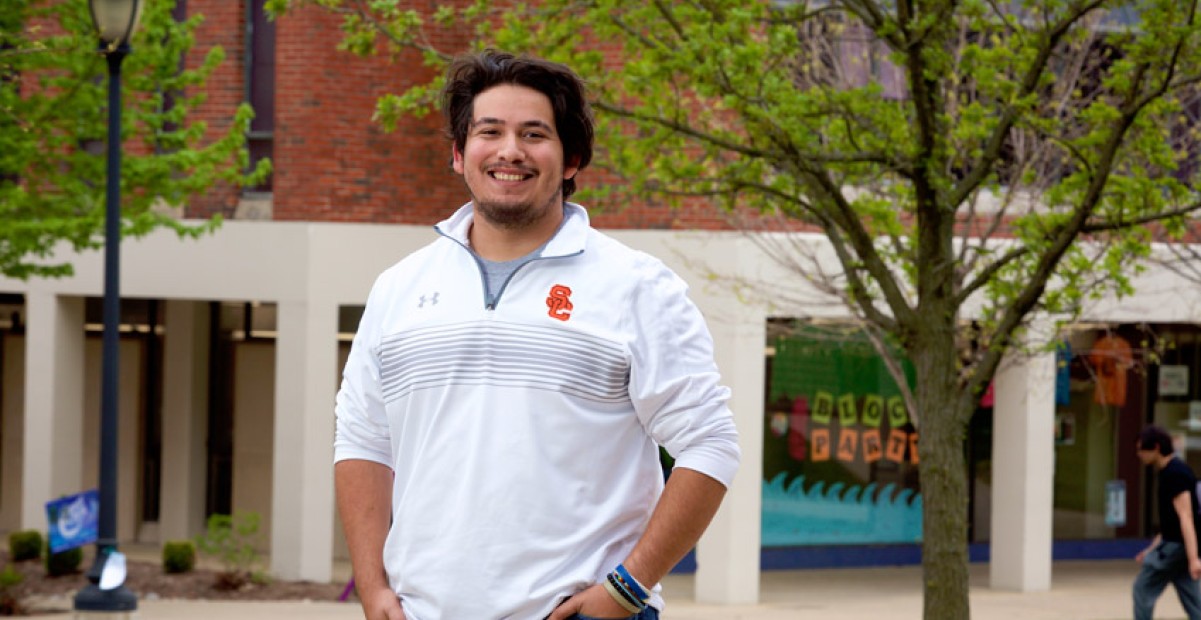 Rolando on campus