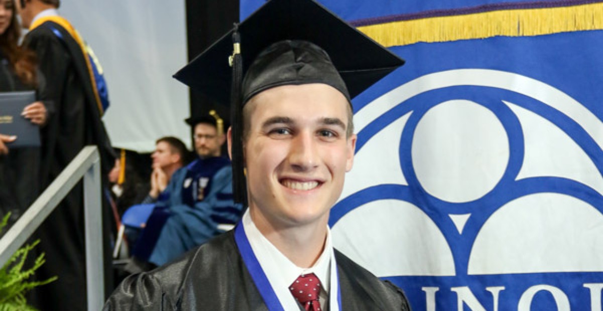 Caleb at graduation