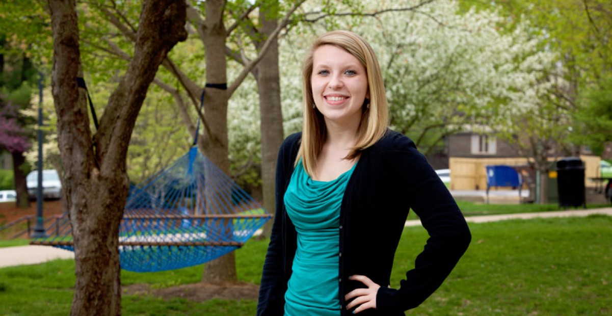 Sarah on campus