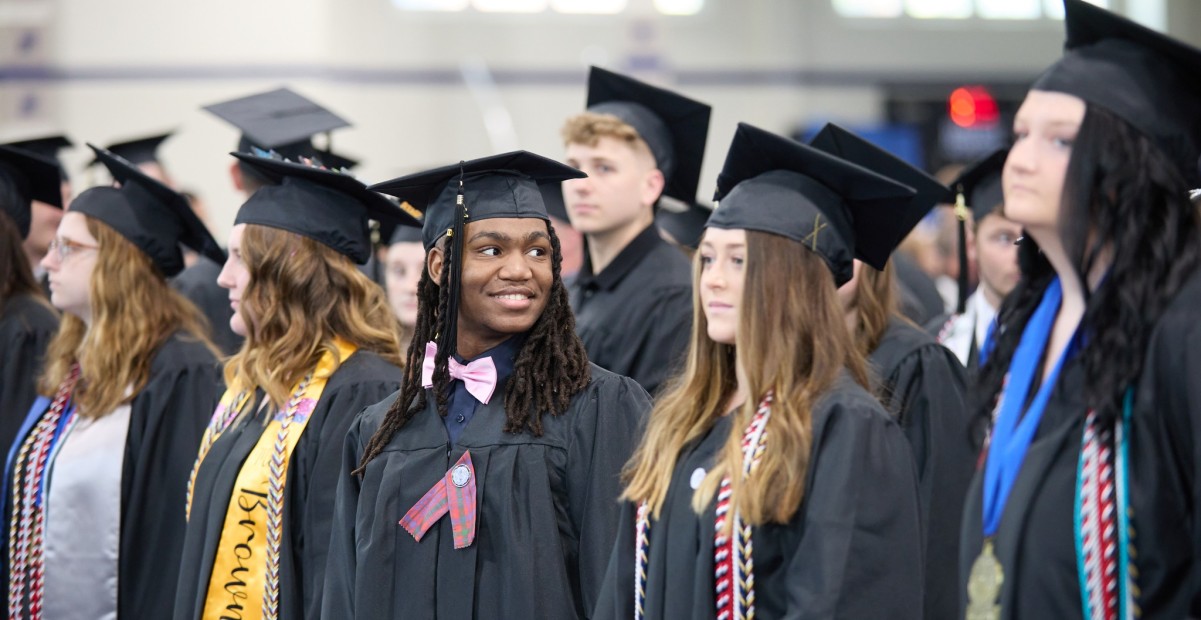 Students at commencement