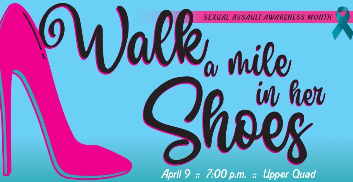 Walk a Mile in Her Shoes graphic