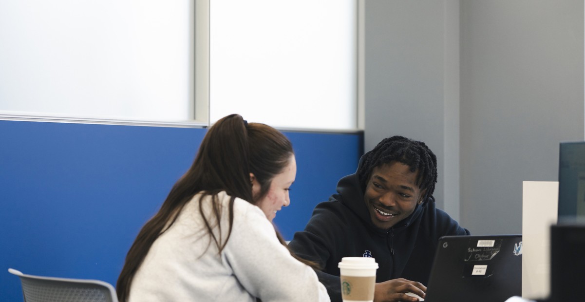 Students studying