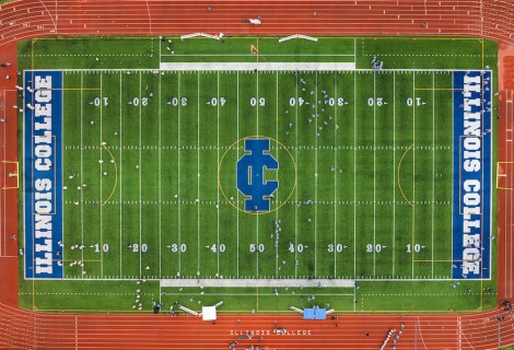 Aerial image of IC's Green Athletic Field