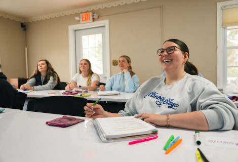 Students in education class