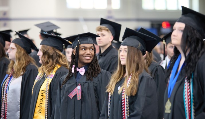 Students at commencement