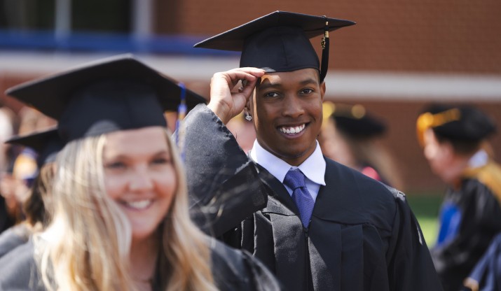Student in graduation cap