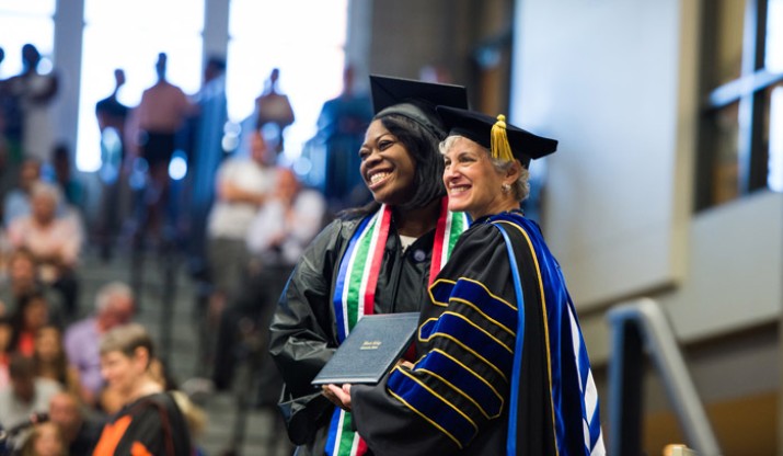 commencement, with PResdent Farley 