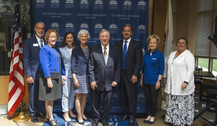 Illinois College and community leadership with Senator Dick Durbin