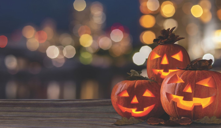 stock image of jack o'lanterns